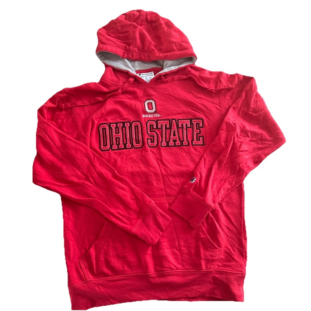 Champion‎ Ohio State Men's Small Hoodie Red Embroidered Buckeyes